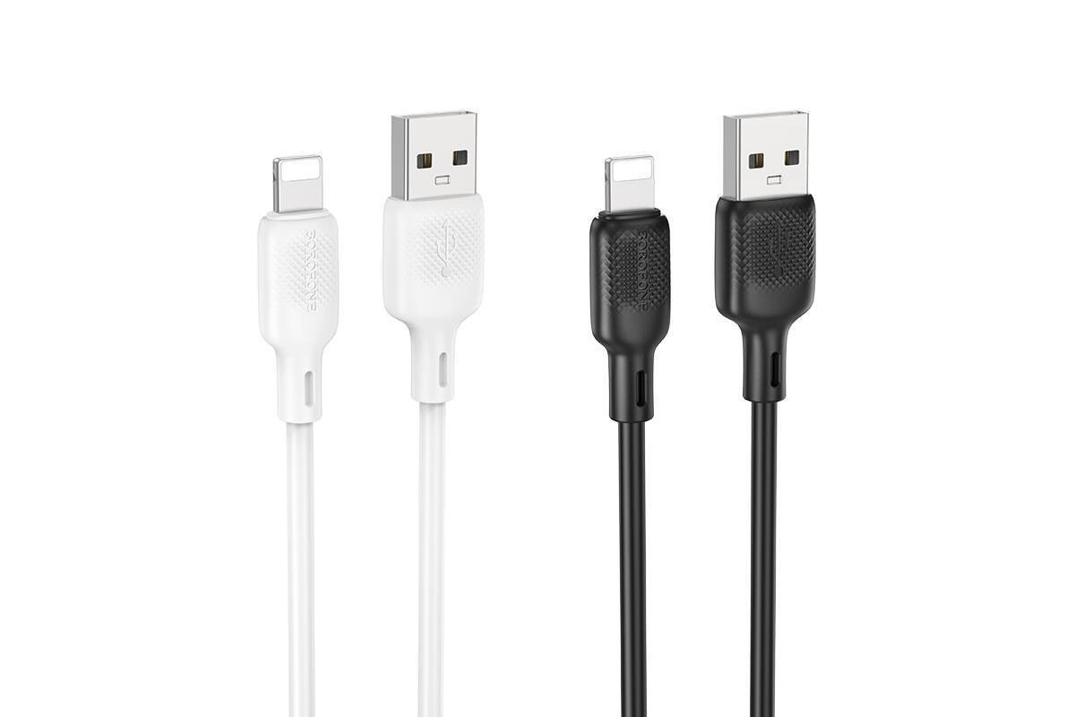 Кабель USB - Lightning BOROFONE BX113 2,4A (белый) 1м силиконовый