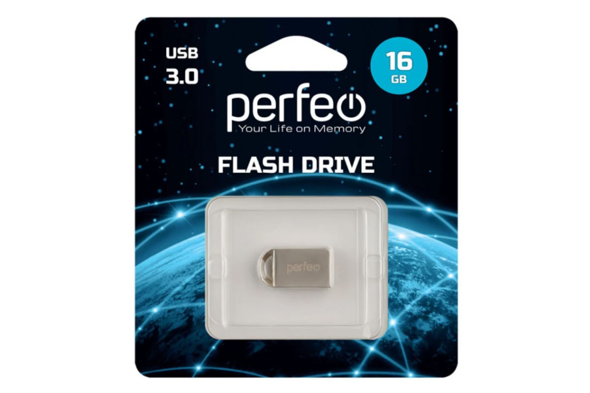 Perfeo USB 3.0 16GB M11 Metal Series