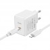 Сетевое зарядное устройство USB-C + кабель Lightning - Type-C HOCO CS13A charger PD20W  (белый)