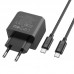 Сетевое зарядное устройство USB-C + кабель Type-C HOCO CS15A PD30W (черный)