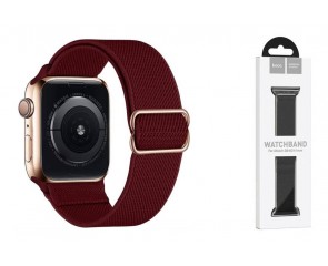 Ремешок для Apple Watch HOCO WA04 Эластичный нейлоновый ремешок серии Fashion (38-41 мм) темное вино