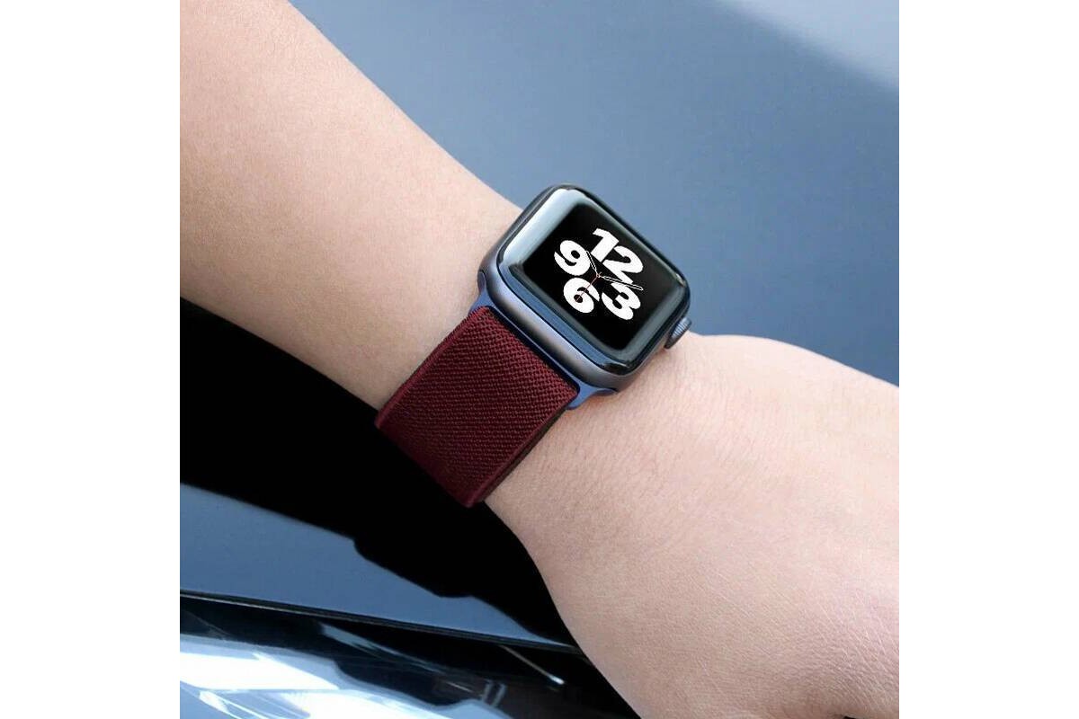 Ремешок для Apple Watch HOCO WA04 Эластичный нейлоновый ремешок серии Fashion (42-49 мм) сосново-зеленый