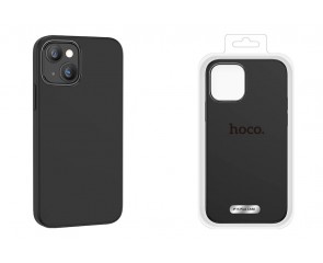Чехол для телефона iPhone 15 Pro Max HOCO Pure series silicone magnetic case тонкий (черный) 