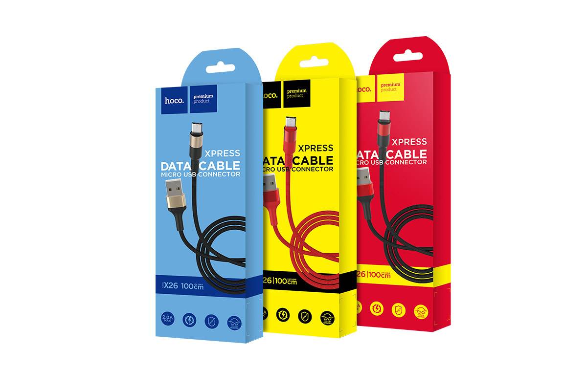 USB D.CABLE HOCO X26 Xpress charging data cable for Type-C (красный) 1 метр