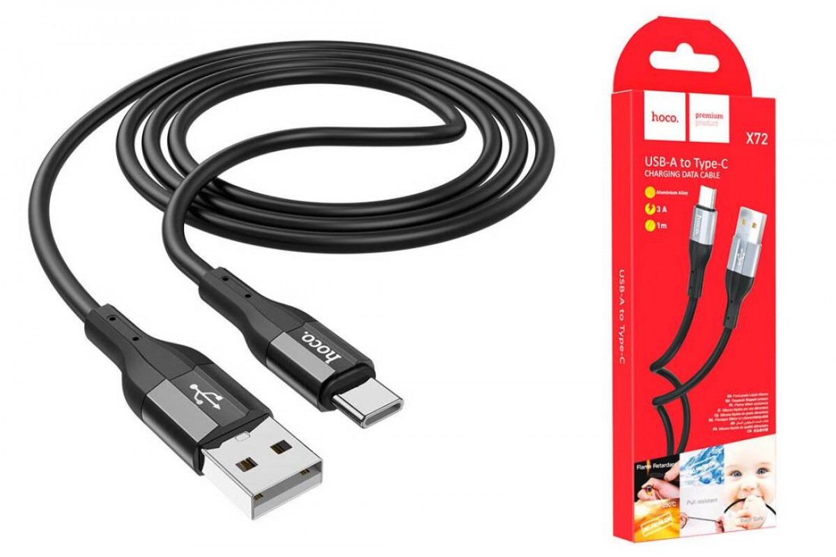 Кабель USB - USB Type-C HOCO X72 (черный) 1м