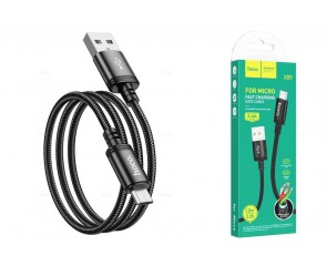 Кабель USB - MicroUSB HOCO X89 (черный) 1м 