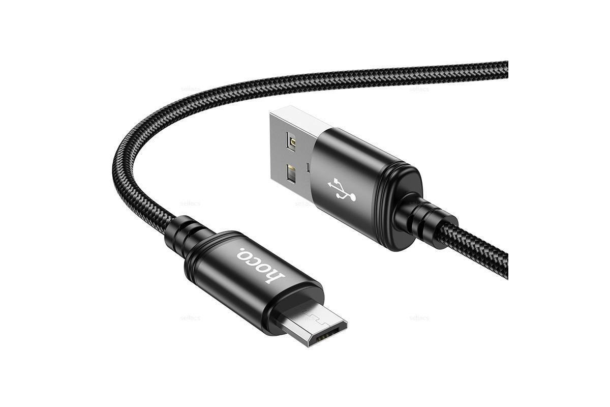 Кабель USB - MicroUSB HOCO X89 (черный) 1м