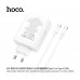 Сетевое зарядное устройство 4USB-C HOCO N31 PD100W+QC3.0 (белый) + кабель Type-C-Type-C