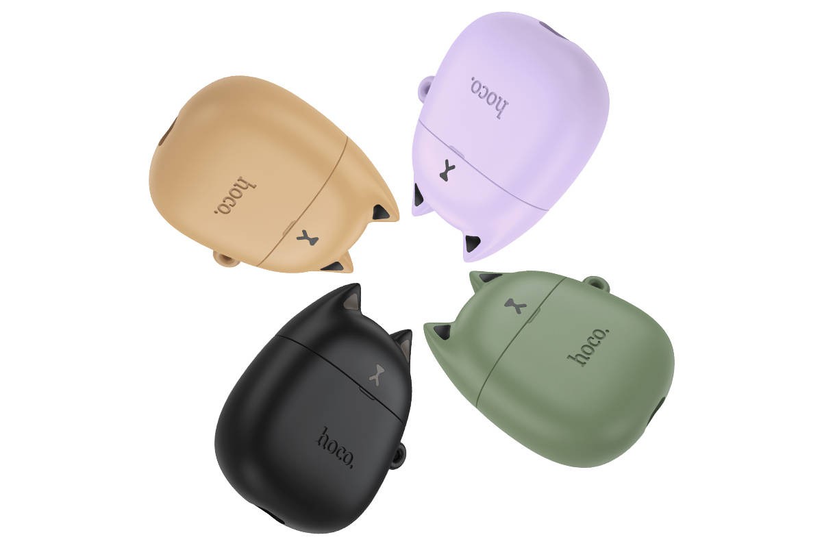 Наушники вакуумные беспроводные HOCO EW45 Full True wireless stereo headset Bluetooth (цвет лиловый кот)
