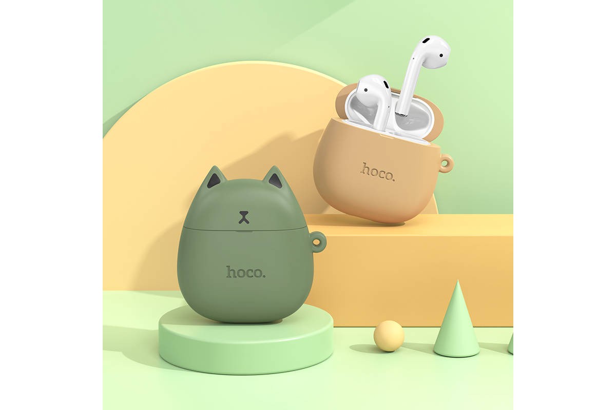 Наушники вакуумные беспроводные HOCO EW45 Full True wireless stereo headset Bluetooth (цвет лесной кот)