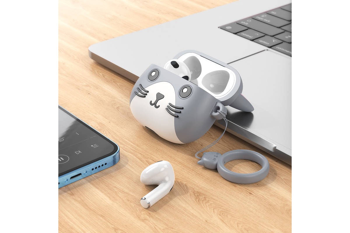 Наушники вакуумные беспроводные HOCO EW46 True wireless stereo headset Bluetooth (цвет хакки кот)