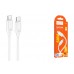 Кабель USB Type-C - USB Type-C HOCO X122 Benefit 60W (белый)