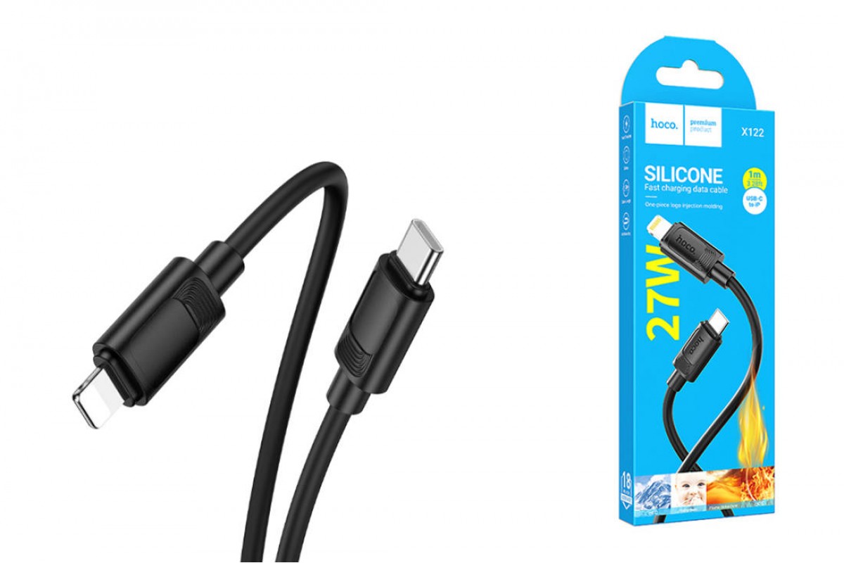 Кабель USB Type-C - Lightning HOCO X122 Benefit PD27W (черный)