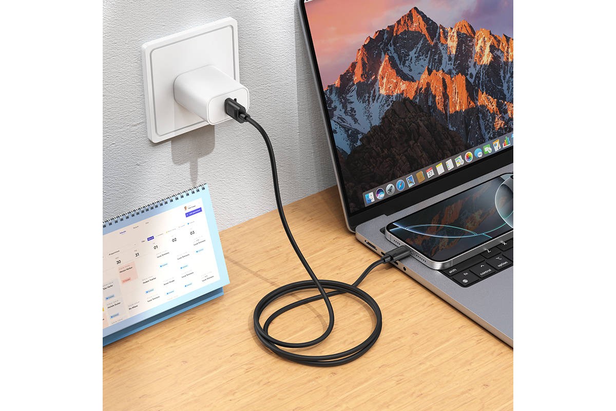 Кабель USB Type-C - Lightning HOCO X122 Benefit PD27W (белый)