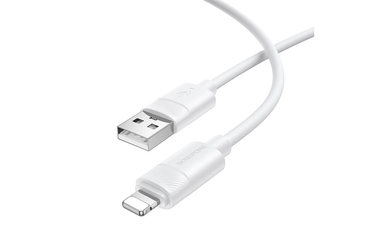 Кабель USB - Lightning BOROFONE BX123 Leya (белый)