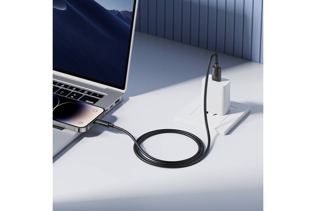 Кабель USB - Lightning BOROFONE BX123 Leya (белый)