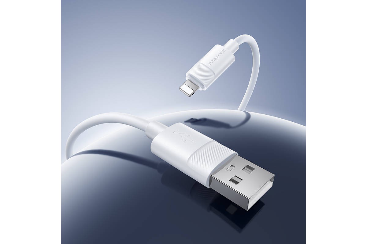 Кабель USB - Lightning BOROFONE BX123 Leya (белый)