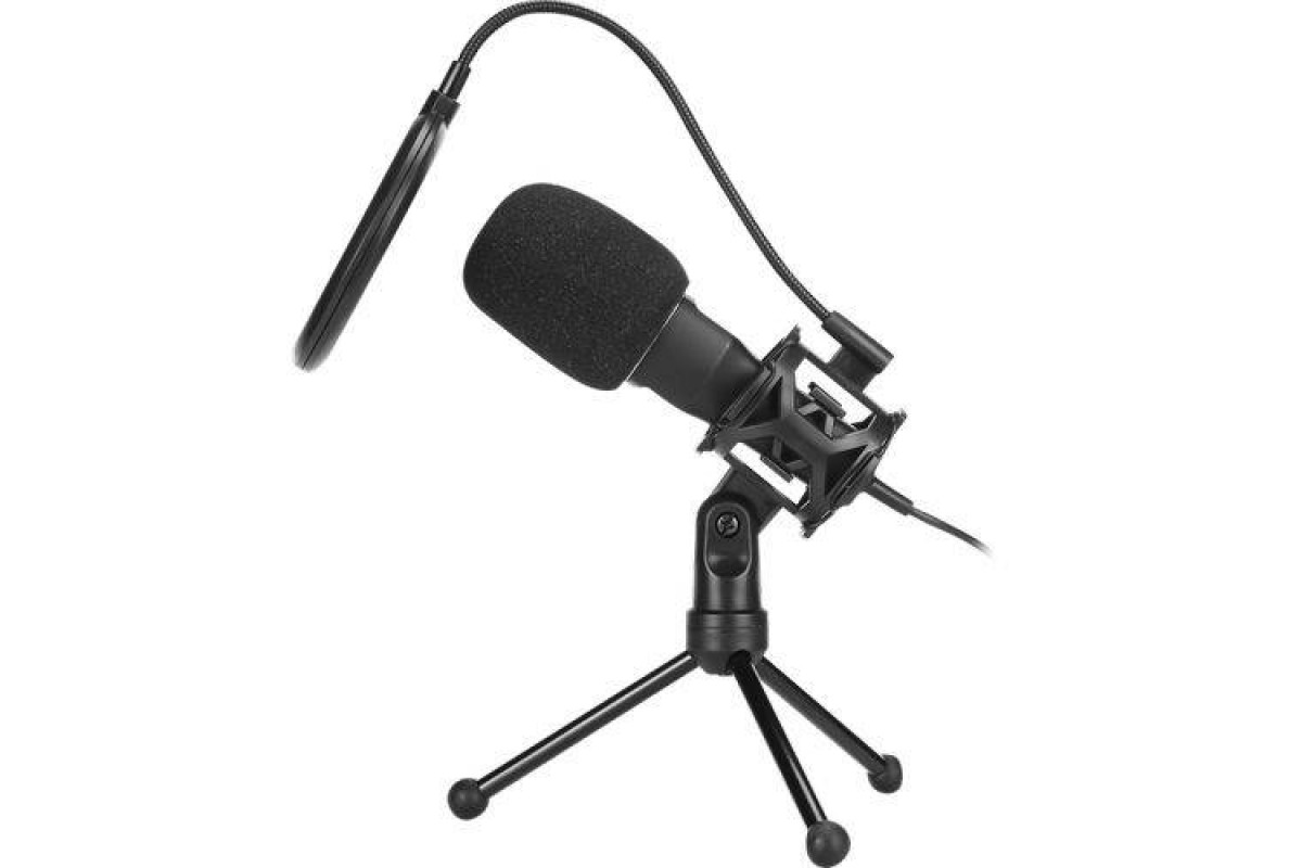 Микрофон для ПК игровой MARVO MIC-03, проводной, 1.5 метра, USB, чёрный