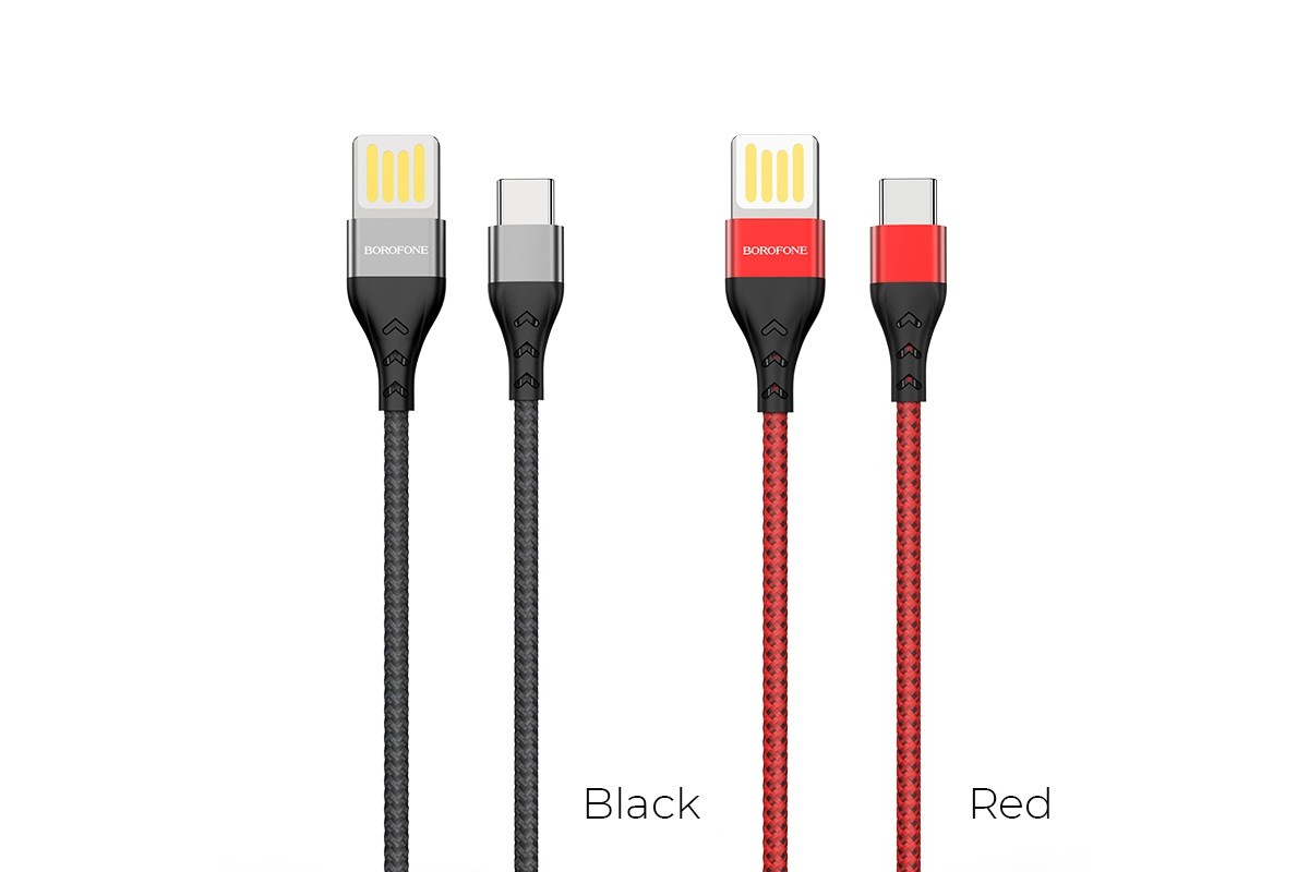 Кабель USB BOROFONE BU11 Tasteful charging data cable for Type-C (красный) 1 метр