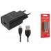 Сетевое зарядное устройство USB 2100mAh + кабель micro USB BOROFONE BA19A Nimble single port charger set черный