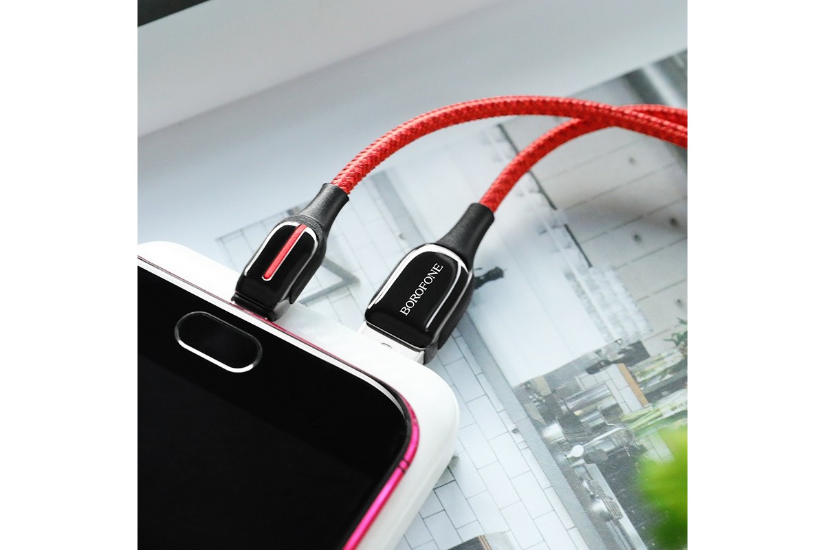 Кабель USB micro USB BOROFONE BU14 Heroic charging data cable (черный) 1 метр