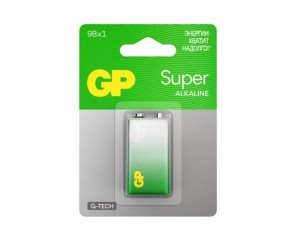 Батарейка алкалиновая GP 6LR61/1BL Super G-TECH крона блистер