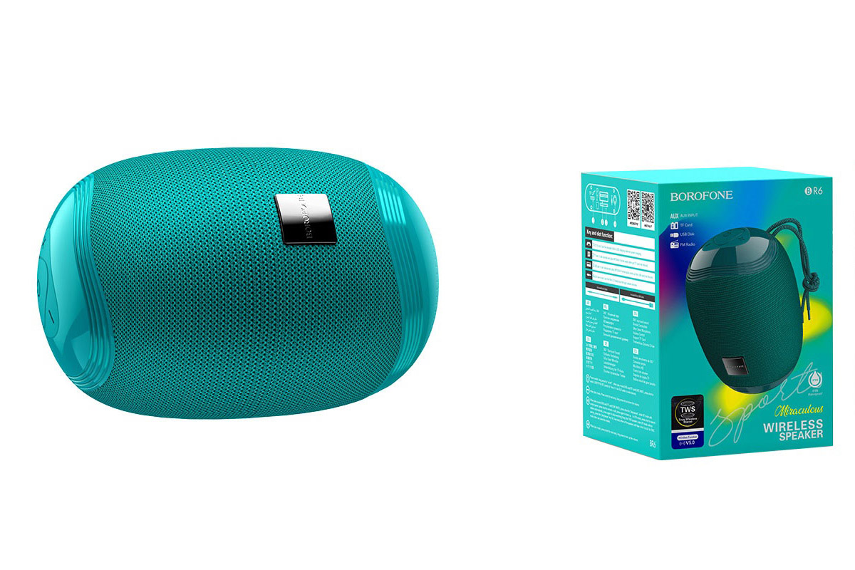 Портативная беспроводная акустика BOROFONE BR6 Miraculous sports wireless speaker  цвет зеленый