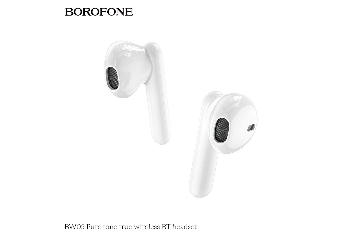 Беспроводные наушники BOROFONE BW05 Pure tone true Wireless Earphone белые