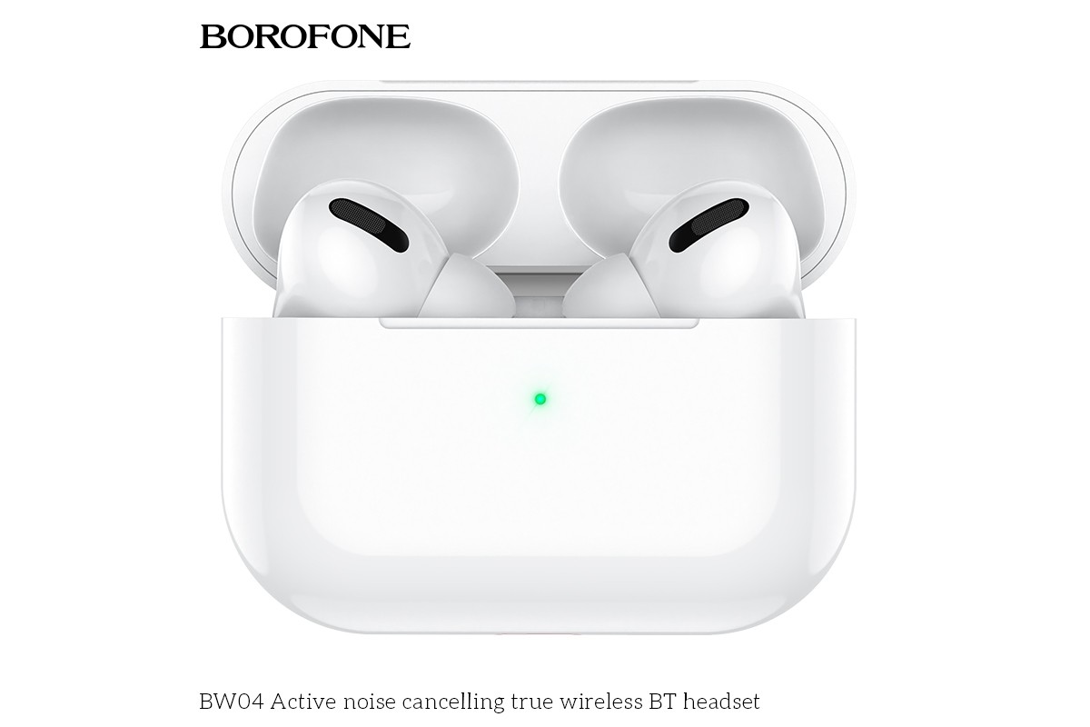 Беспроводные наушники BOROFONE BW04 Active noise cancelling true Wireless Earphone белые
