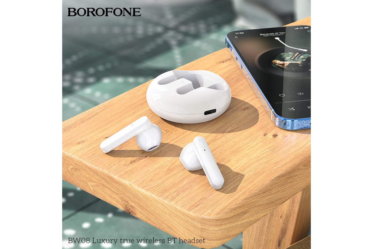 Беспроводные наушники BOROFONE BOROFONE BW08 Luxury true Wireless Earphone белые