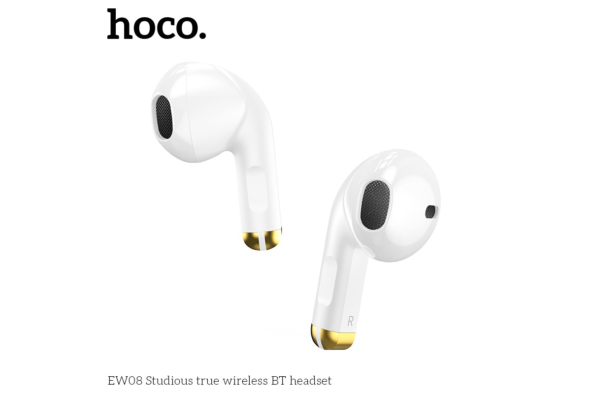 Беспроводные наушники EW08 Studious true wireless BT headset  HOCO белые