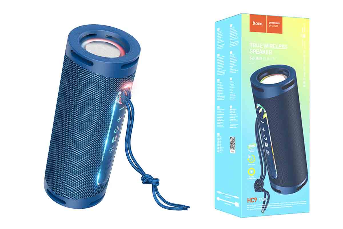 Портативная беспроводная акустика HOCO HC9 Dazzling pulse sports wireless speaker цвет синий