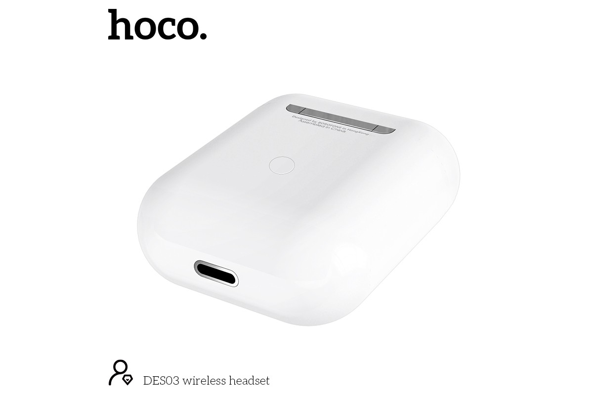 Беспроводные наушники DES03 TWS wireless headset  HOCO белые