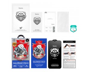 Защитное стекло дисплея iPhone 16 Plus/15 Plus HOCO Bear Shield full screen HD (A777) черное