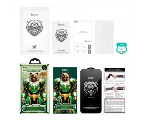 Защитное стекло дисплея iPhone 16/15 HOCO Bear Shield full-screen anti-spy (A777 Plus) черное
