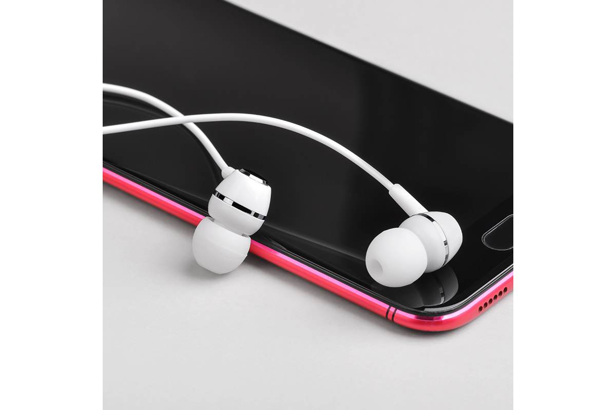 Гарнитура BOROFONE BM36 Acura universal earphones 3.5мм цвет белая