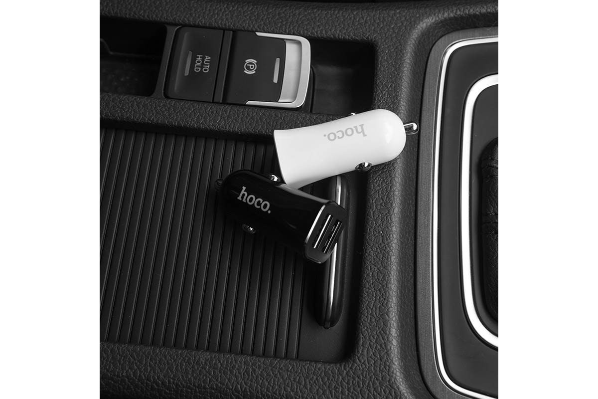 Автомобильное зарядное устройство 2USB HOCO Z12 elite two-port car charger 2400 mAh черный