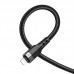 Кабель USB - Lightning BOROFONE BU35 черный 1,2м (с усиление сгиба)