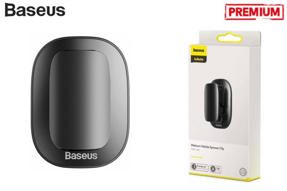 Держатель для очков автомобильный BASEUS ACYJN-A01 Platinum vehicle eyewear clip (paste type) черный