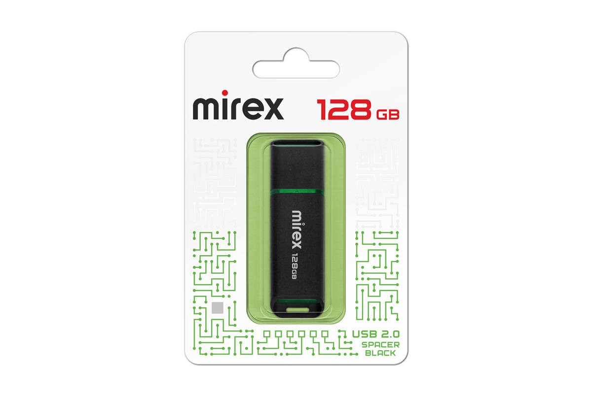 USB флэш-накопитель 128 ГБ Mirex SPACER BLACK 128GB (ecopack) USB флэш-накопитель 128 ГБ Mirex SPACER BLACK 128GB (ecopack)