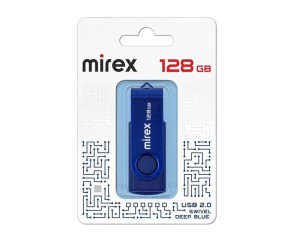 Флешка USB 2.0 Mirex SWIVEL DEEP BLUE 128GB  (ecopack)