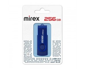Флешка USB 2.0 Mirex SWIVEL DEEP BLUE 256GB  (ecopack)