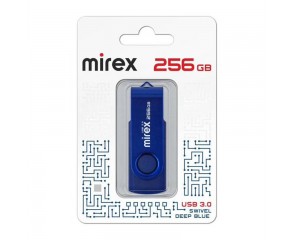 Флешка USB 3.0 Mirex SWIVEL DEEP BLUE 256GB  (ecopack)