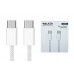 Кабель USB Type-C - USB Type-C WALKER C860 65W, поддержка PD, нейлон, белый, 2 м