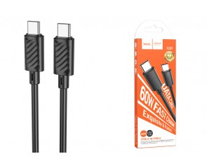 Кабель USB Type-C - USB Type-C HOCO X88 PD60W (черный) 1м