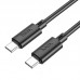 Кабель USB Type-C - USB Type-C HOCO X88 PD60W (черный) 1м