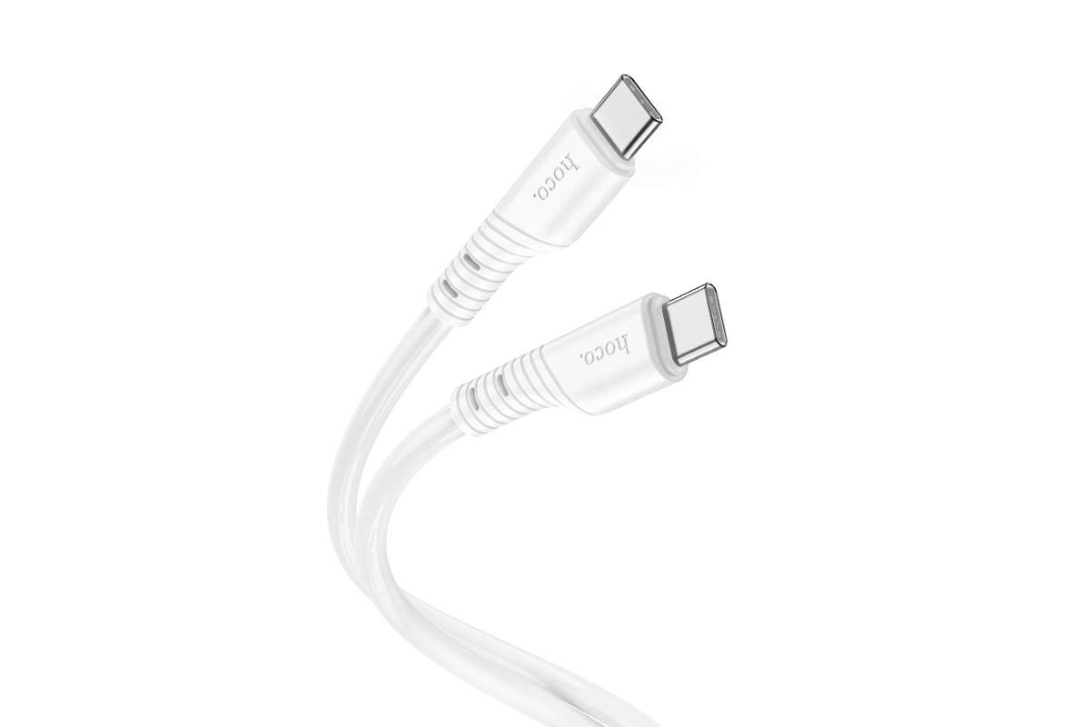 Кабель USB Type-C - USB Type-C HOCO X97 PD60W (белый) 1м (силиконовый)