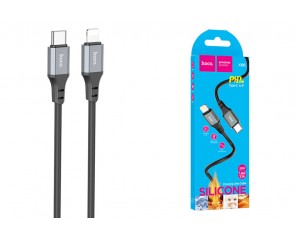 Кабель USB Type-C - Lightning HOCO X86 PD20W (черный) 1м (силиконовый)