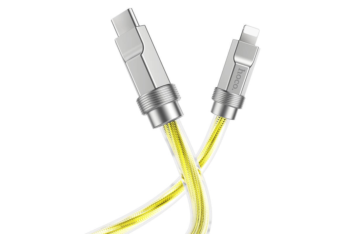 Кабель USB Type-C - Lightning HOCO U113, 3A PD20W (золотистый) 1м