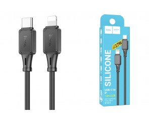 Кабель USB Type-C - Lightning HOCO X101 PD27W (черный) 1м (силиконовый)